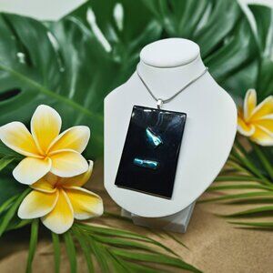 Statement dichroic necklace Bold artisan made jewelry Classy wearable art gift